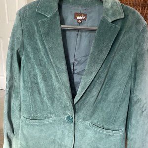 Studio 148 Teal Suede Jacket women's size 10